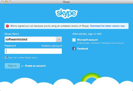 Skype for mac mojave update